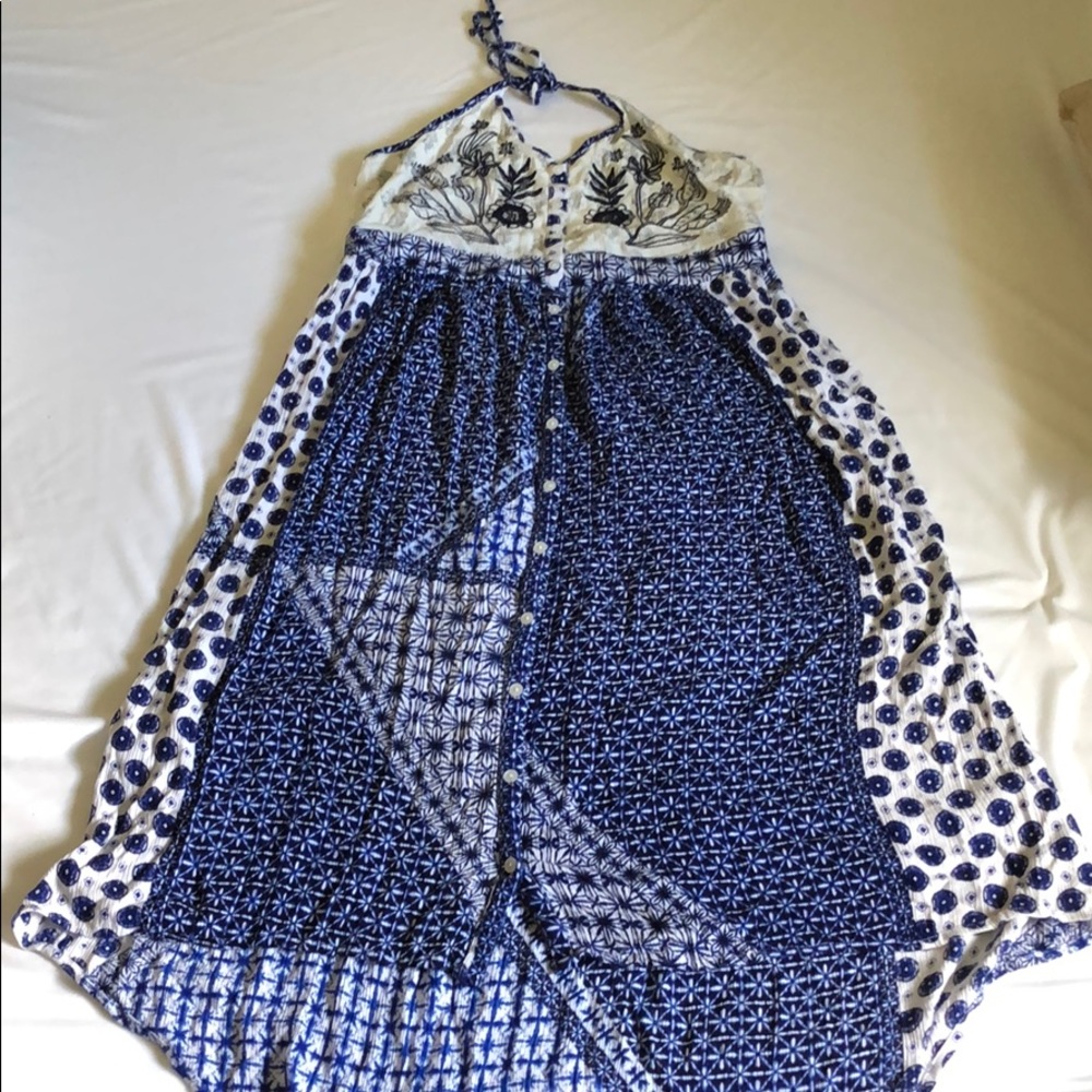 Patrons of Peace halter button-down dress